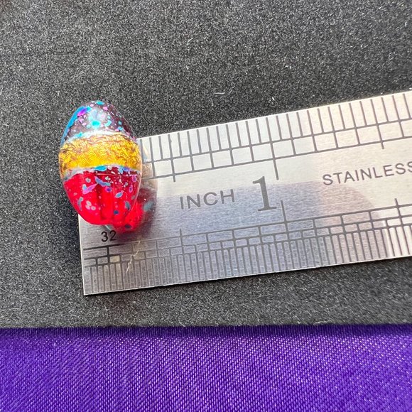 NWOT📌 80 Glass Beads Oval Hand Painted  for Jewelry Making - Craft - Creative - Picture 11 of 16